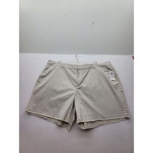 NWT Style & Co Shorts Womens 22W Mid Rise Raw Hem‎ Khaki